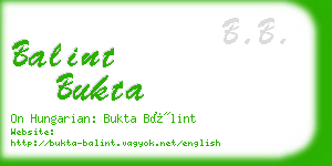 balint bukta business card